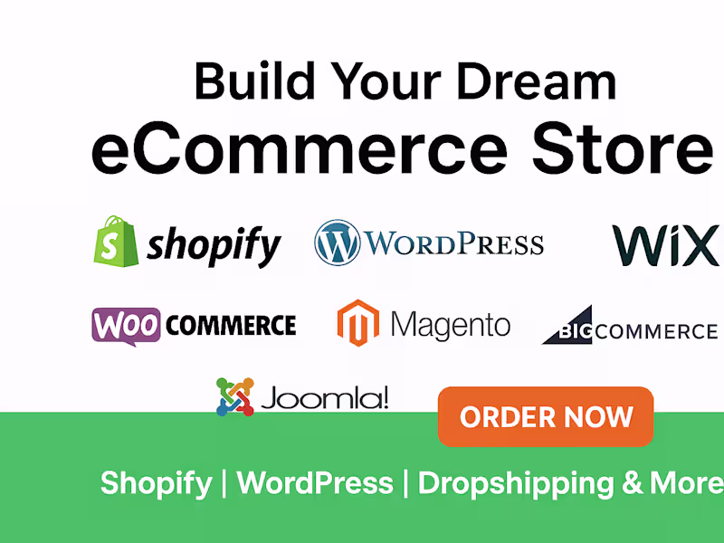 Cover image for Shopify & WooCommerce and Wix Store Setup and Design all niches
