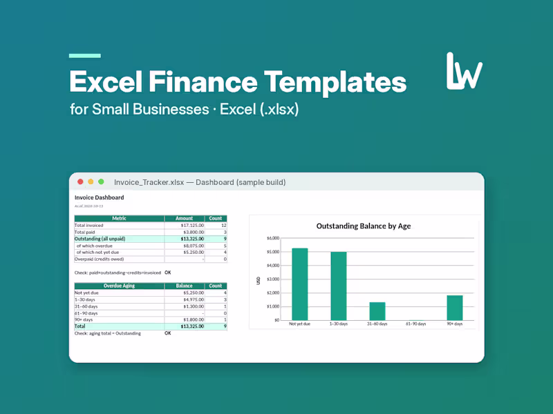 Cover image for Excel Finance Templates for Small Businesses