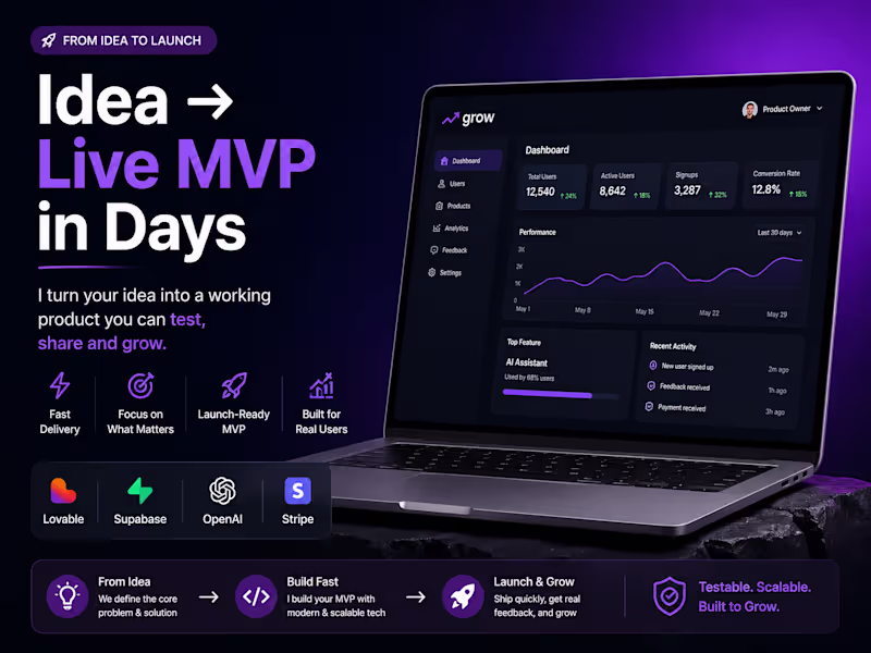 Cover image for 🚀 Idea → Live MVP in Days