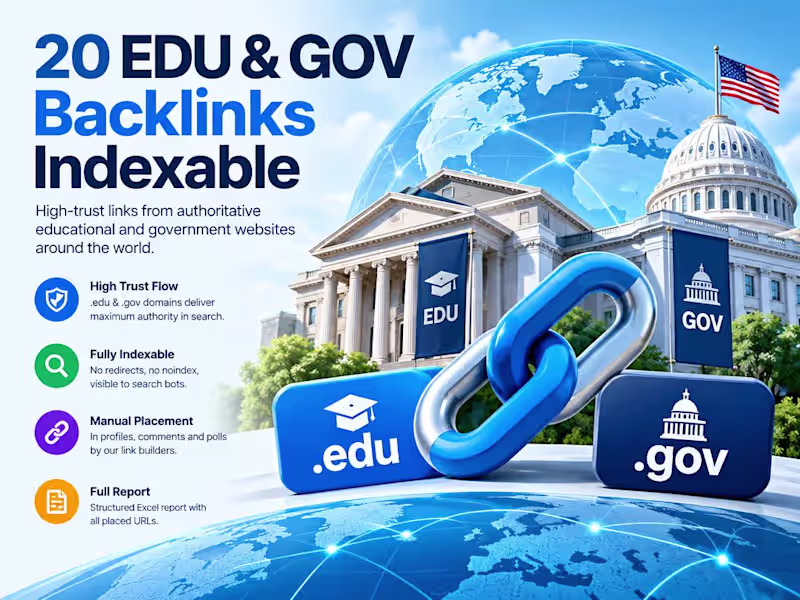 Cover image for Boost your SEO with 20 Premium EDU & GOV Backlinks