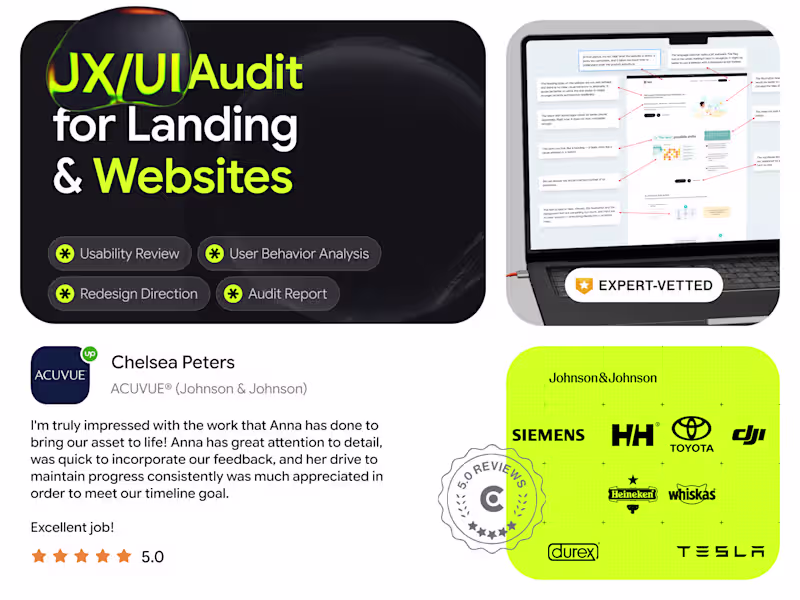 Cover image for UX/UI Audit for Websites and Landing Pages