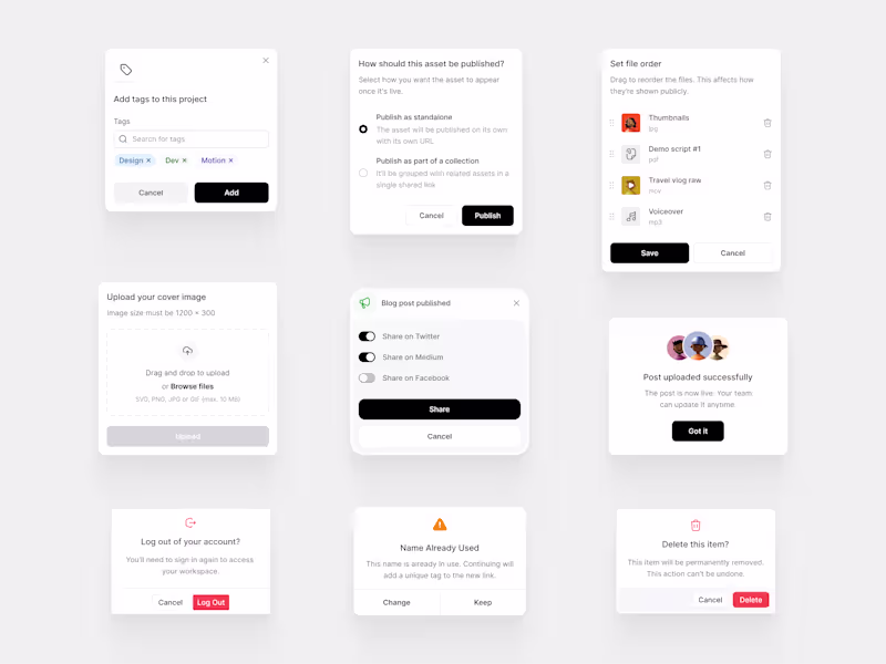 Cover image for Minimal Modals / Popup Window Design