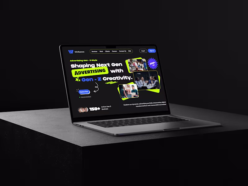 Cover image for 🚀 Gen-Z Advertising Website UI Concept is Live! 🔗 Website ...