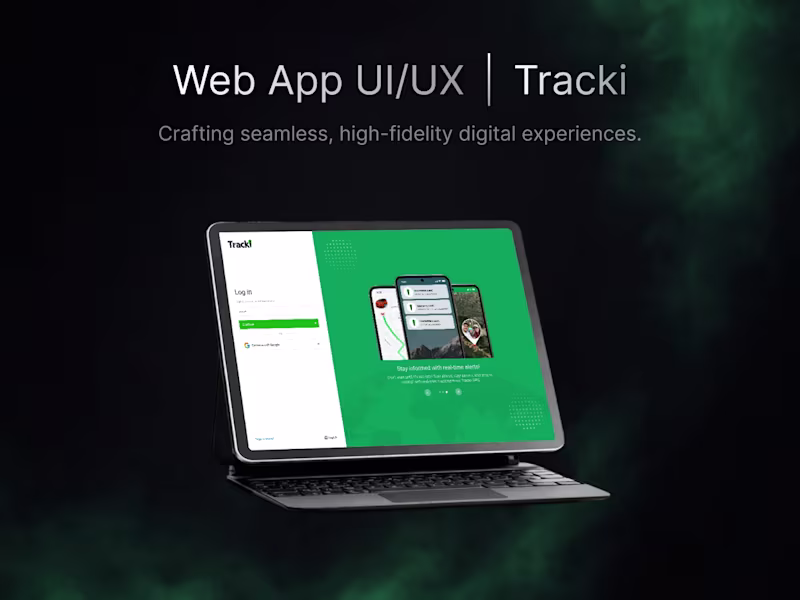 Cover image for Tracki GPS Tracker Web App Design