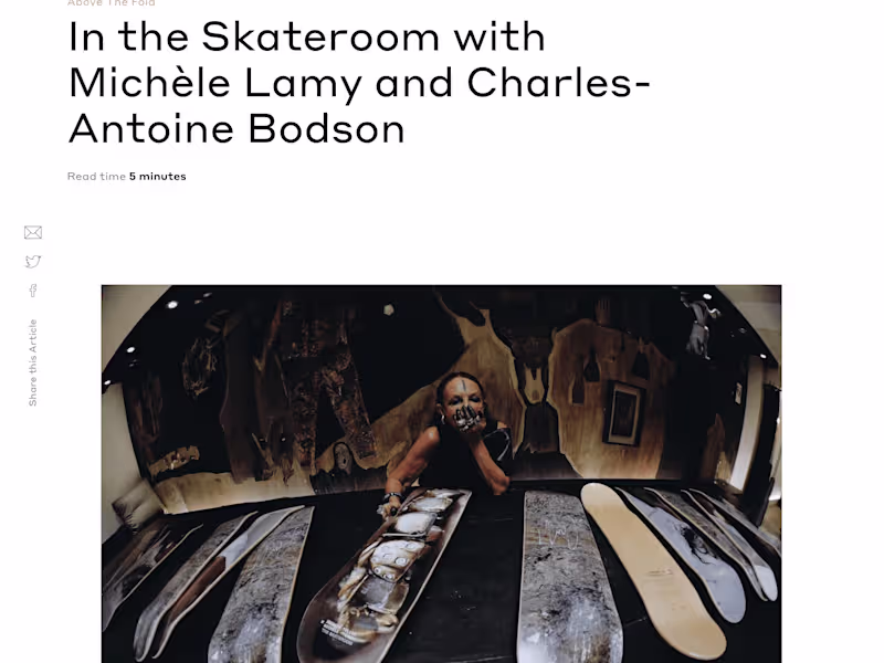 Cover image for Interview with Michèle Lamy and Charles-Antoine Bodson