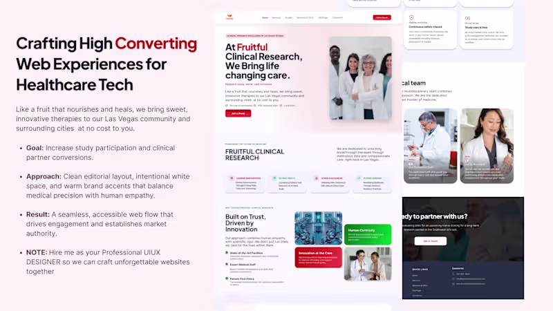 Cover image for Fruitful Clinical Research Website Design

I