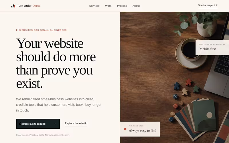 Cover image for Turn Order Digital — Productized Website-Rebuild Service