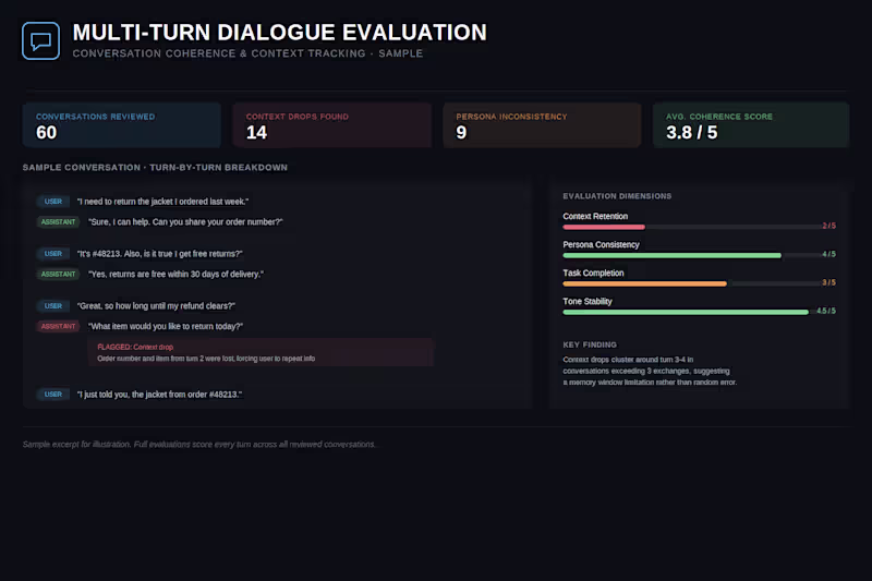 Cover image for Evaluated 60 multi-turn conversations from