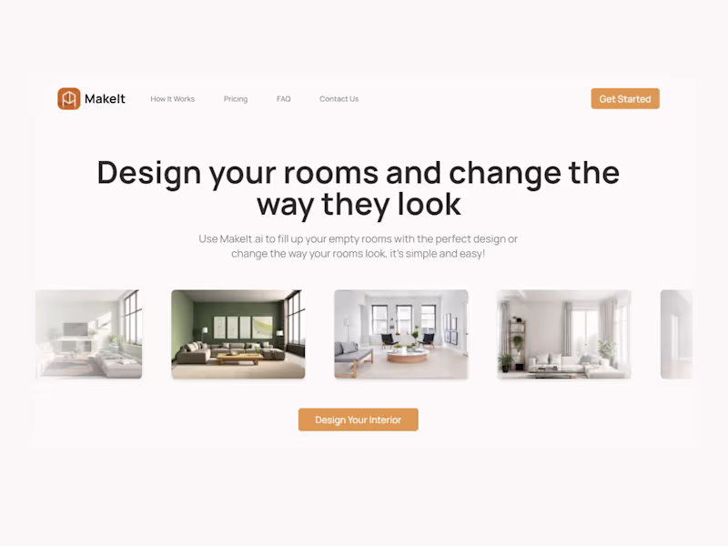 Cover image for Framer website design | Makeit AI interior design