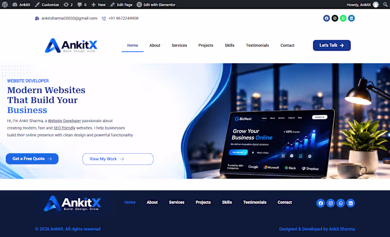 Cover image for Custom Front-End Web Development (HTML/CSS/JS)