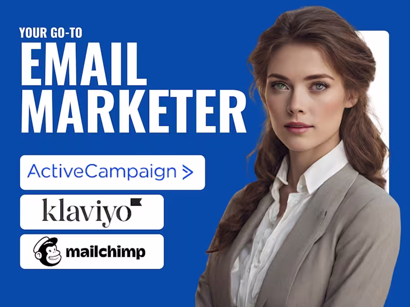 Cover image for Digital Marketer / klaviyo Email Marketing / Mailchimp Expert