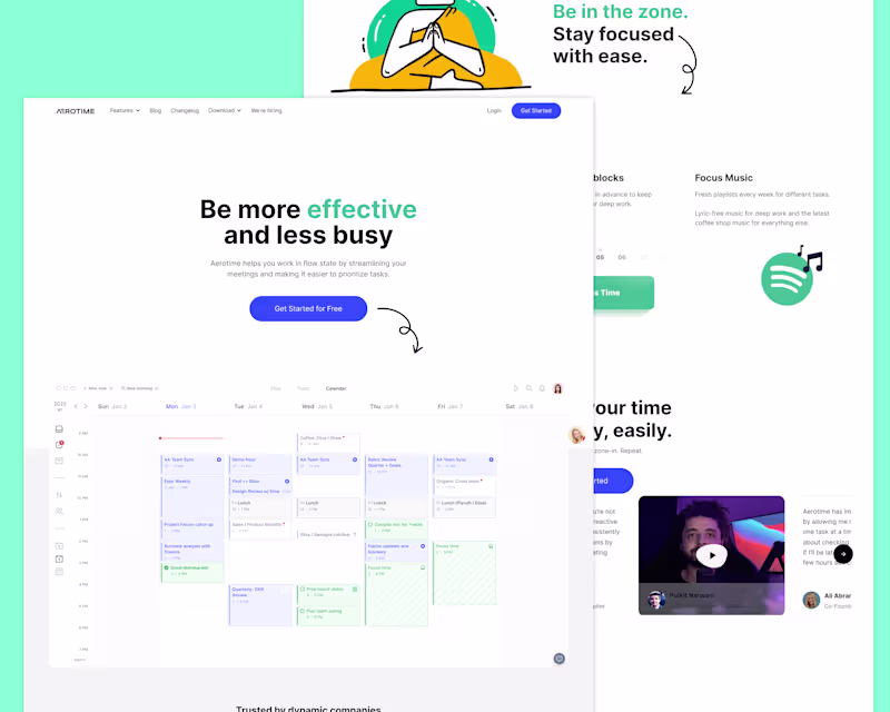 Cover image for SaaS landing page (Aerotime)