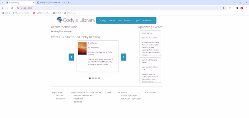 Cover image for Library Website
