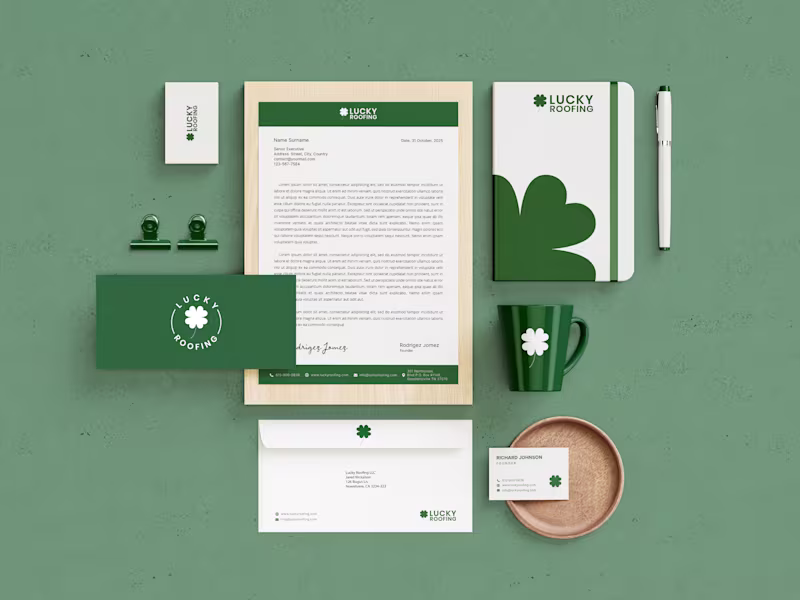 Cover image for Brand Identity for Lucky Roofing