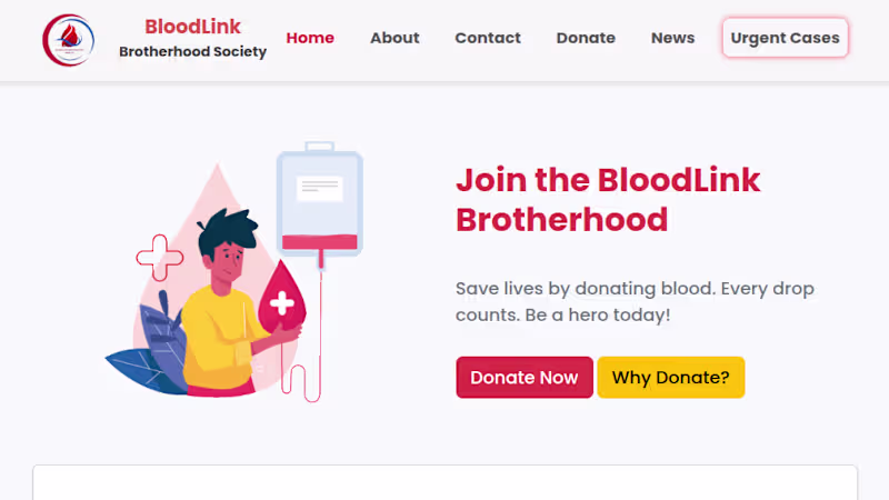 Cover image for Blood Donation Management System —
