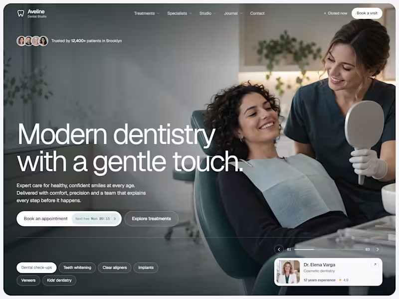Cover image for Aveline: Dental Clinic Website