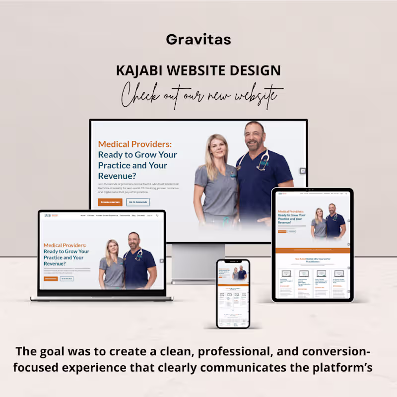 Cover image for Healthcare Education Website on Kajabi