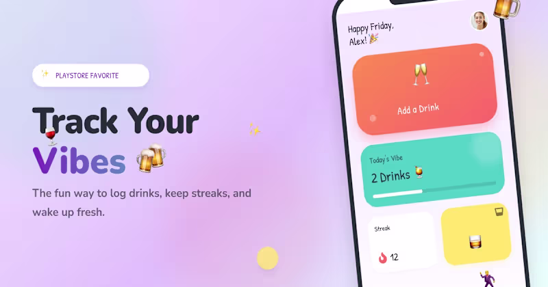 Cover image for Sipmate: friendly drink tracking for healthier habits