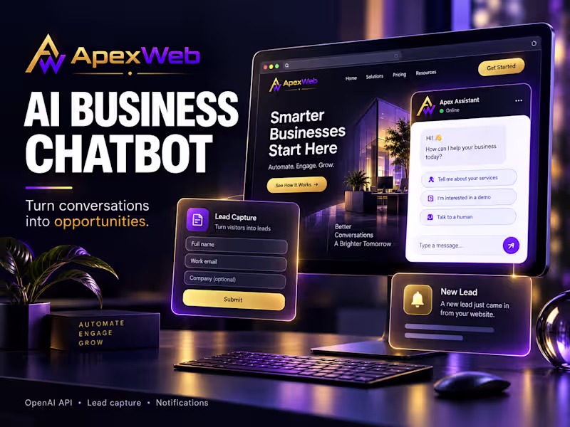 Cover image for Website AI Chatbot for FAQs & Qualified Inquiries