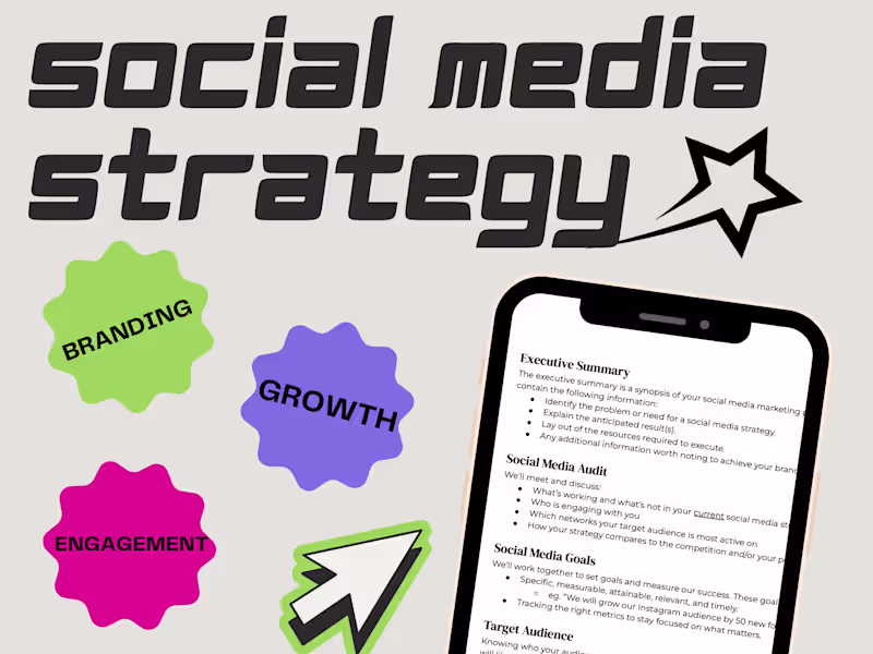 Cover image for Social Media Strategy Plan