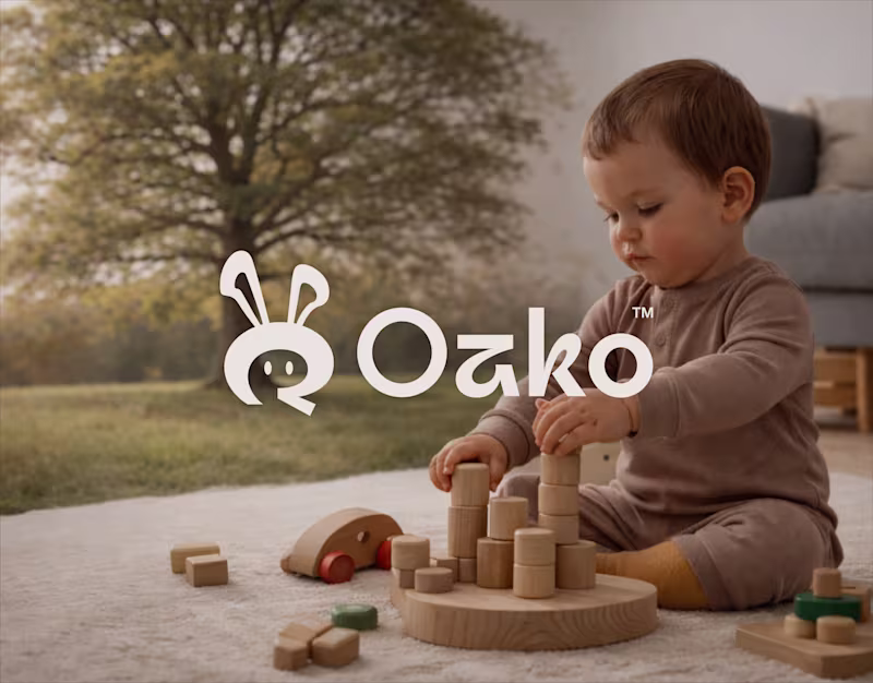 Cover image for Oako™ — Wooden Toy Brand Identity