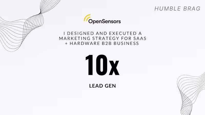 Cover image for Designed and executed a Marketing Strategy for B2B SaaS 