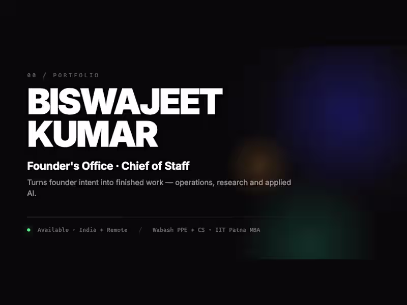 Cover image for Personal portfolio — designed and built end to end