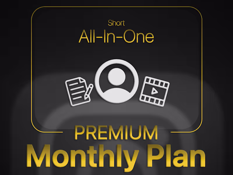 Cover image for Short - All-In-One - Premium - (MONTHLY PLAN)