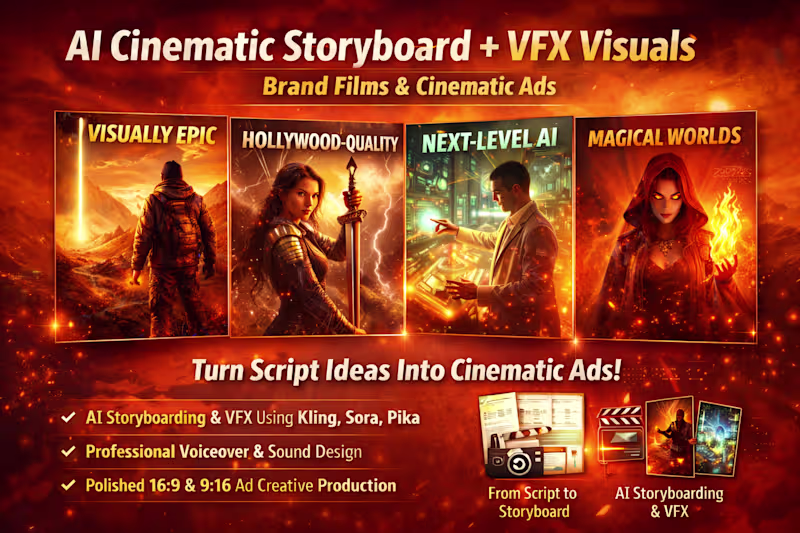 Cover image for AI Cinematic Storyboards + VFX | Brand Films & Cinematic Ads