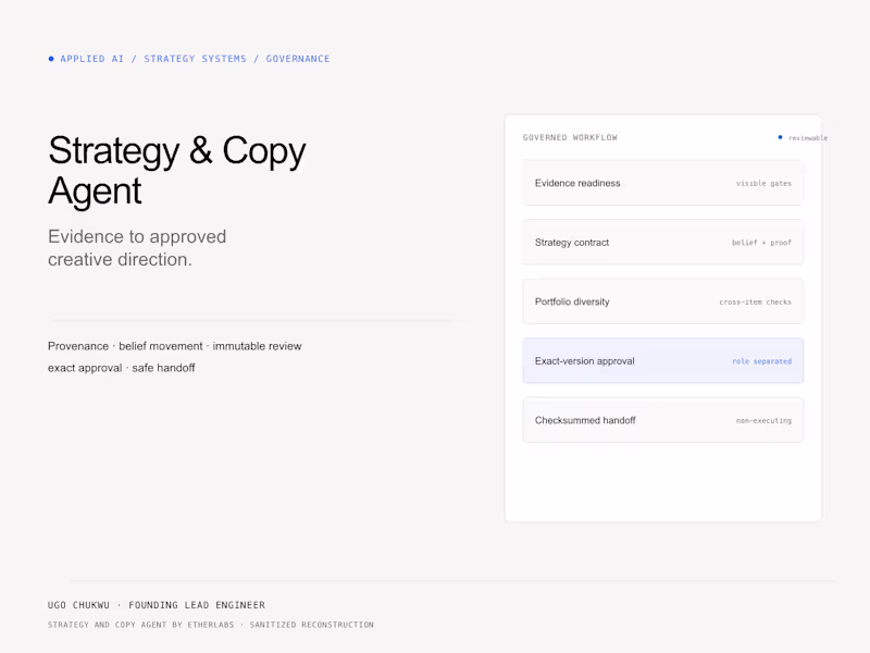 Cover image for Strategy and Copy Agent: Evidence-to-Creative Direction Pipeline