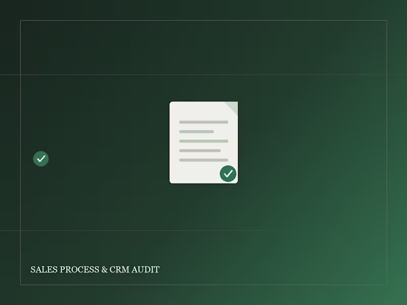 Cover image for Sales Process & CRM/Workflow Audit
