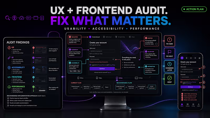 Cover image for UX + Frontend Audit