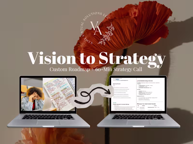 Cover image for Vision to Strategy: Custom Roadmap + 60-Min Strategy Call 