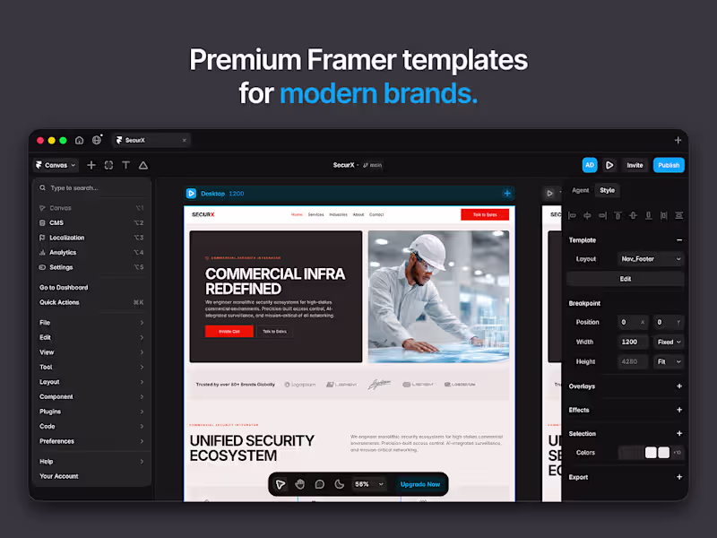 Cover image for Premium Framer Template Design & Integration