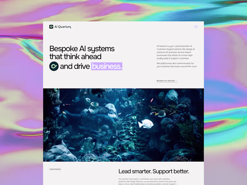 Cover image for AiQuarium came to me as