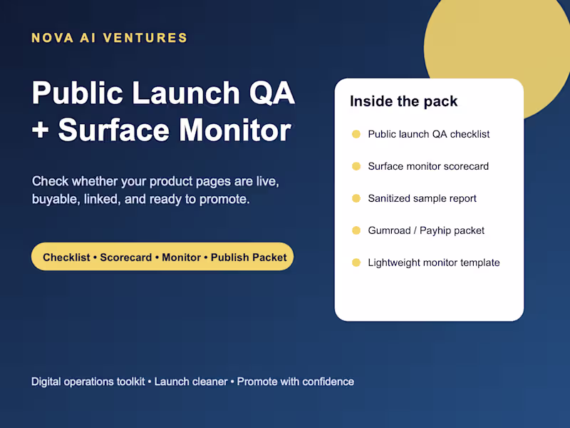 Cover image for Public Launch QA Sprint