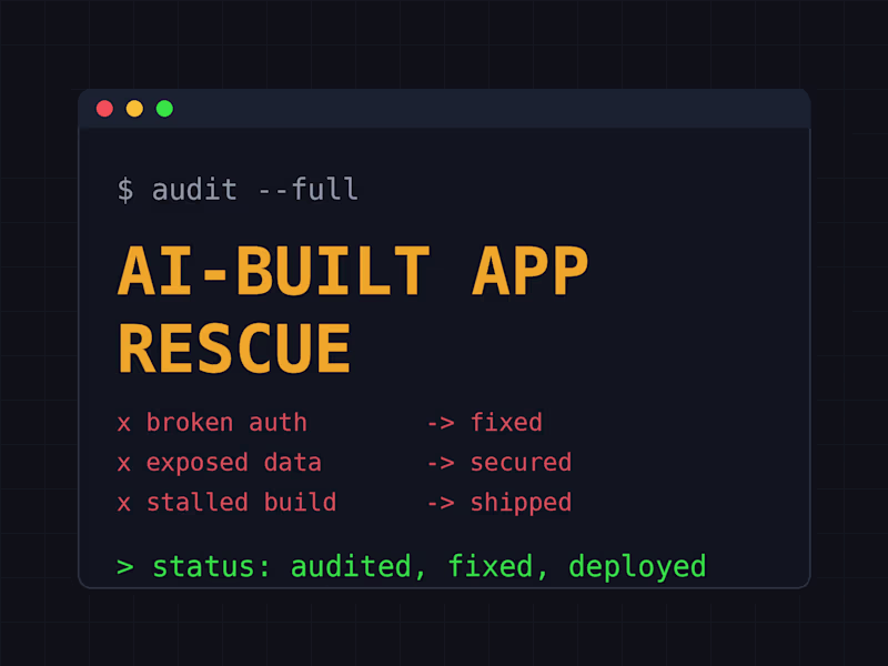 Cover image for AI-Built App Rescue