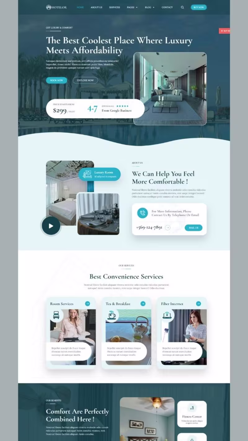 Cover image for Hotel & Resort Website Design