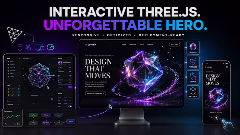 Cover image for Interactive Three.js Hero