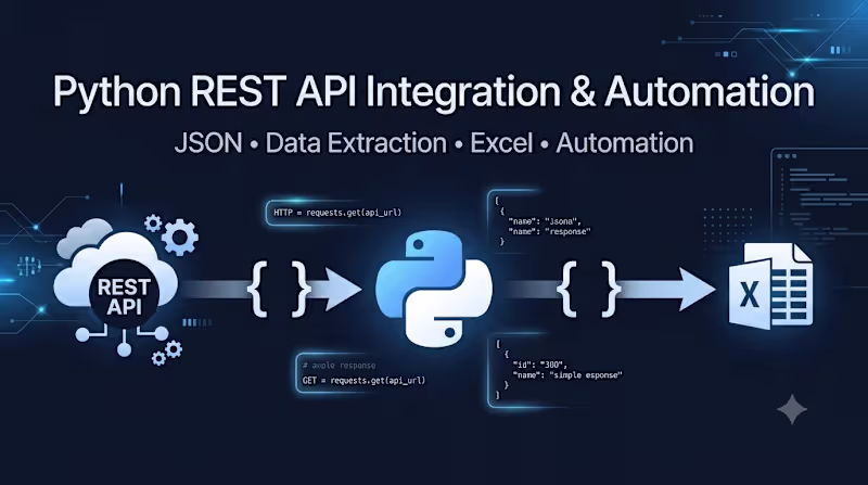 Cover image for Python REST API Integration, JSON Processing & Automation