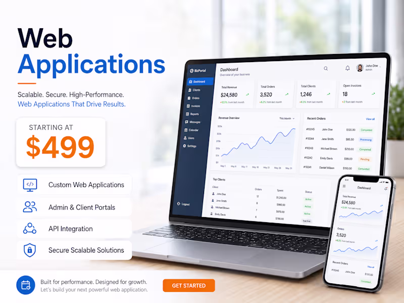 Cover image for Business Web Application Portal