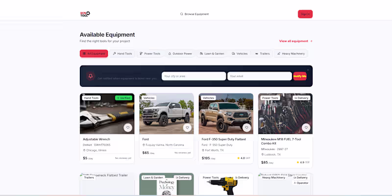 Cover image for RenTool, is an online marketplace