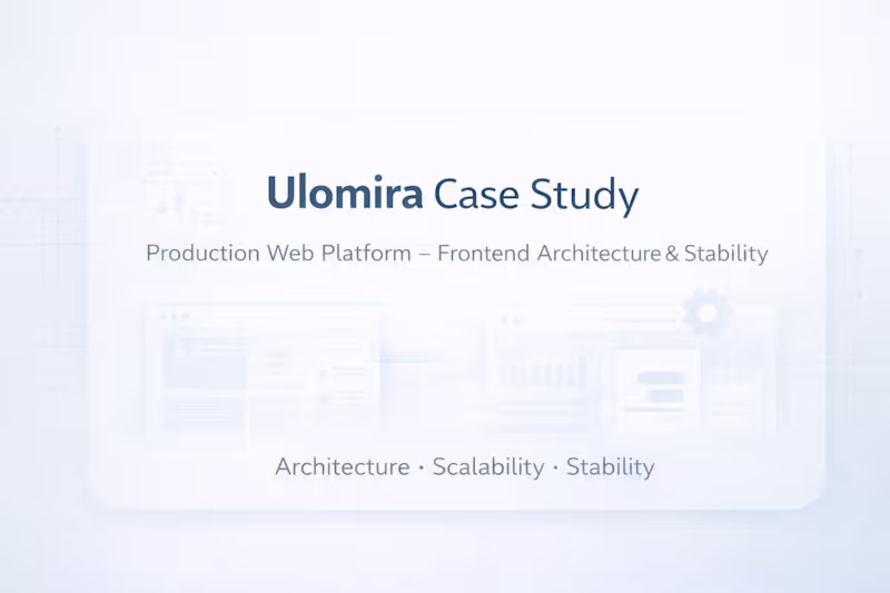Cover image for Ulomira is a live production