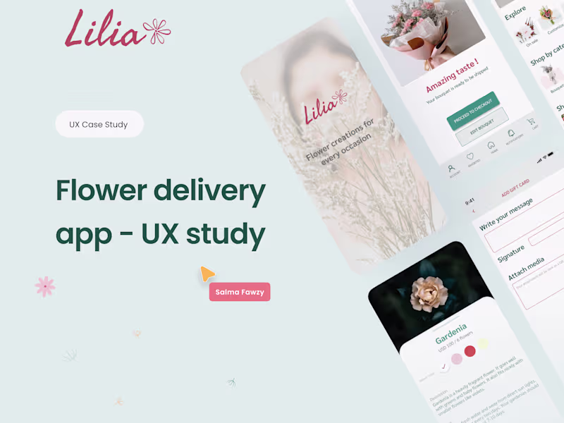 Cover image for Lilia - Flower delivery app UI/UX design