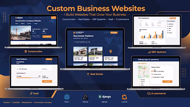 Cover image for I will build premium corporate website for your business needs 