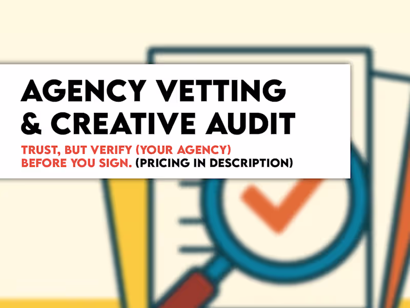 Cover image for Expert Creative Agency or Design Evaluation