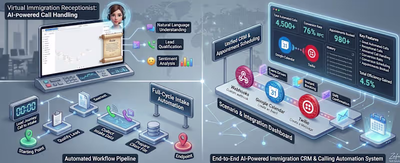 Cover image for "AI Voice Receptionist & Appointment