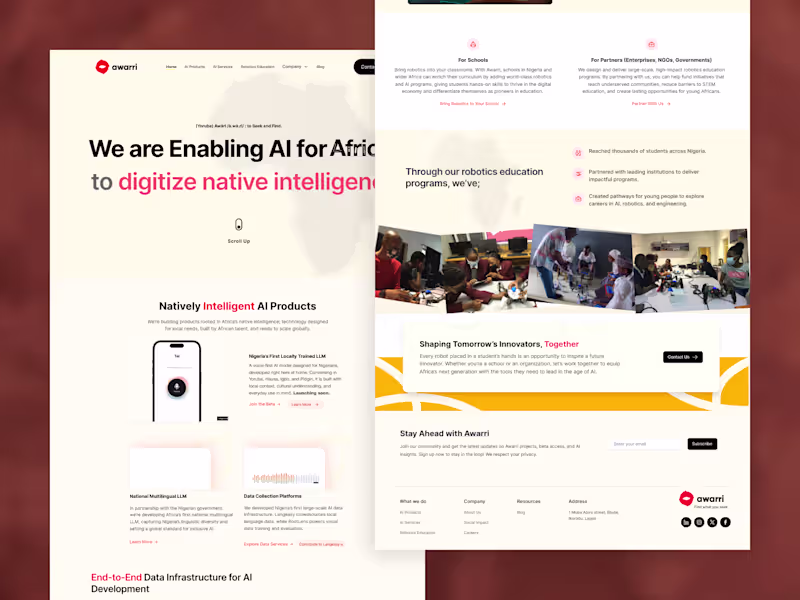 Cover image for Framer Website Development for Awarri