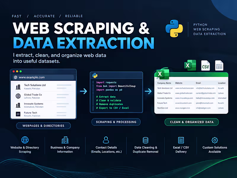Cover image for Web Scraping & Data Extraction