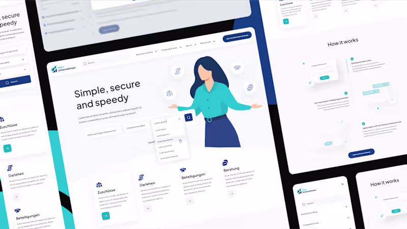 Cover image for meinUnternehmen Saas – UI / UX Design